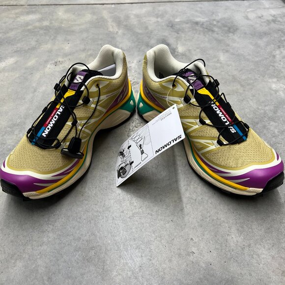 Salomon XT-6 Unisex Antique Gold Transparent Yellow L47886500 - New - Picture 5 of 6